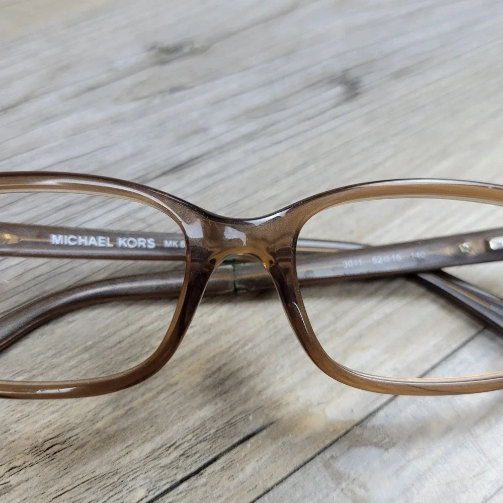 Michael Kors Eyeglasses MK 8006 Medellin 3011 Brown Snakeskin Frames Only 52mm